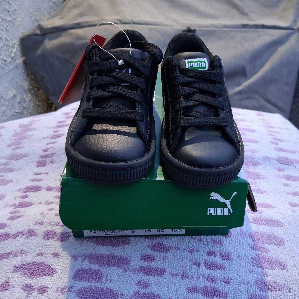 Puma Kids Basket Classic Lfs Inf 364505 03 Us 9c New In Box Black
